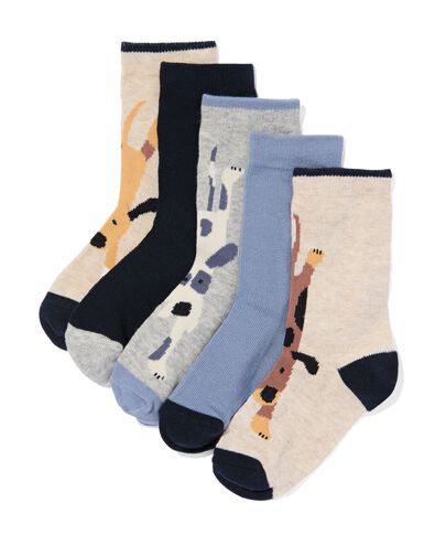 5er-Pack Kinder-Socken, mit Baumwolle beige 35/38 - 4320124 - HEMA