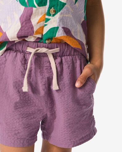 ensemble de vêtements enfant chemise et short violet 122/128 - 30779989 - HEMA