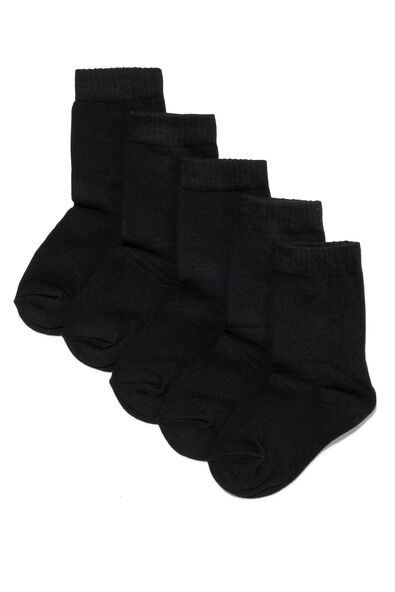5 paires de chaussettes enfant noir 23/26 - 4300931 - HEMA