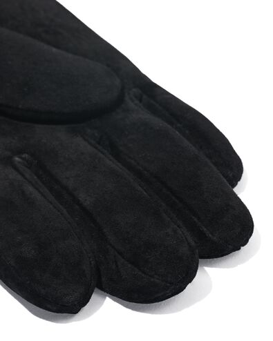 gants femme daim noir M - 16460327 - HEMA