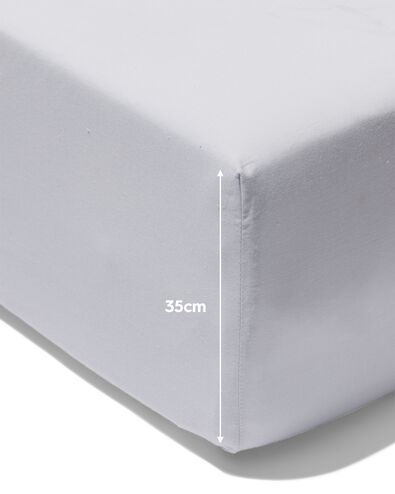 drap-housse coton doux 90x220 gris clair - 5180099 - HEMA
