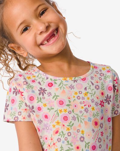 t-shirt enfant avec fleurs rose - 30864100PINK - HEMA