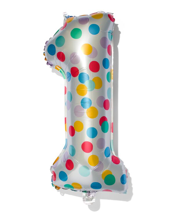 ballon alu avec confettis XL chiffre 1 - HEMA