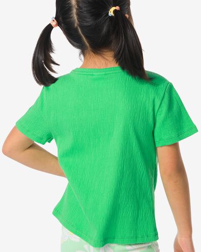 kinder t-shirt met ring groen 110/116 - 30841169 - HEMA