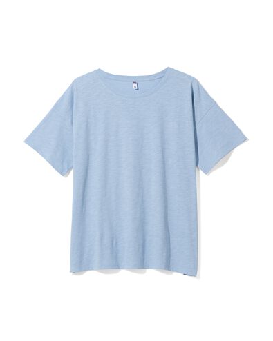 dames t-shirt Dori blauw S - 36390086 - HEMA