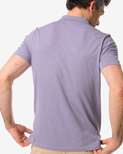 Herren-Poloshirt, Flammgarn violett M - 2115525 - HEMA