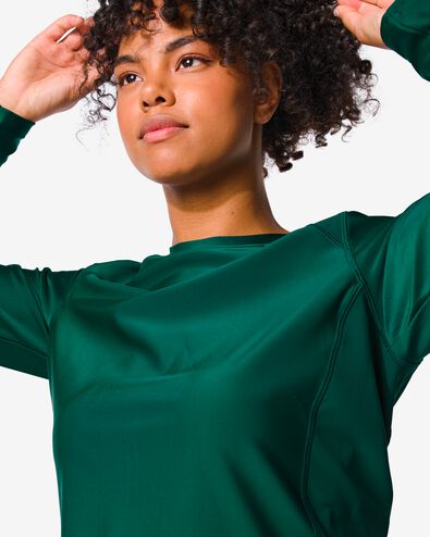 t-shirt de sport femme vert foncé M - 36030479 - HEMA