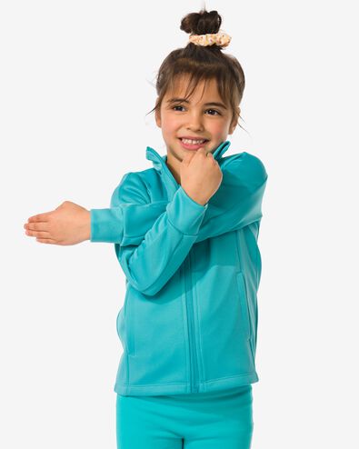 veste de survêtement enfant turquoise 110/116 - 36030250 - HEMA