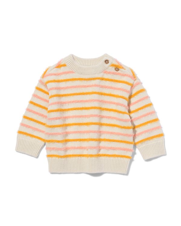 Baby-Pullover flauschig gestreift ecru ecru - 33053750ECRU - HEMA