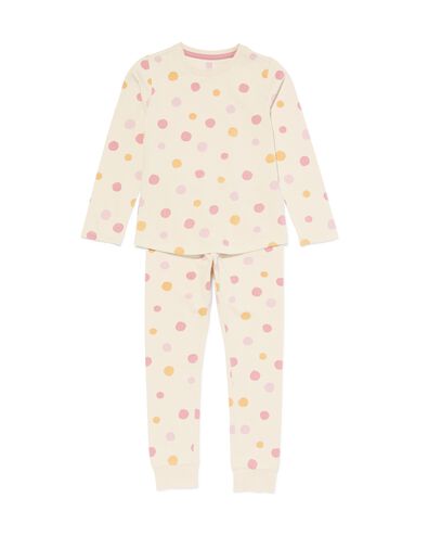 pyjama enfant avec pois beige 110/116 - 23020777 - HEMA