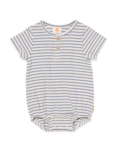 newborn jumpsuit strepen ecru ecru - 33400220ECRU - HEMA