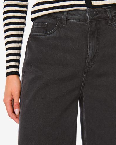 Damen-Jeans, weites Bein schwarz schwarz - 36297260BLACK - HEMA