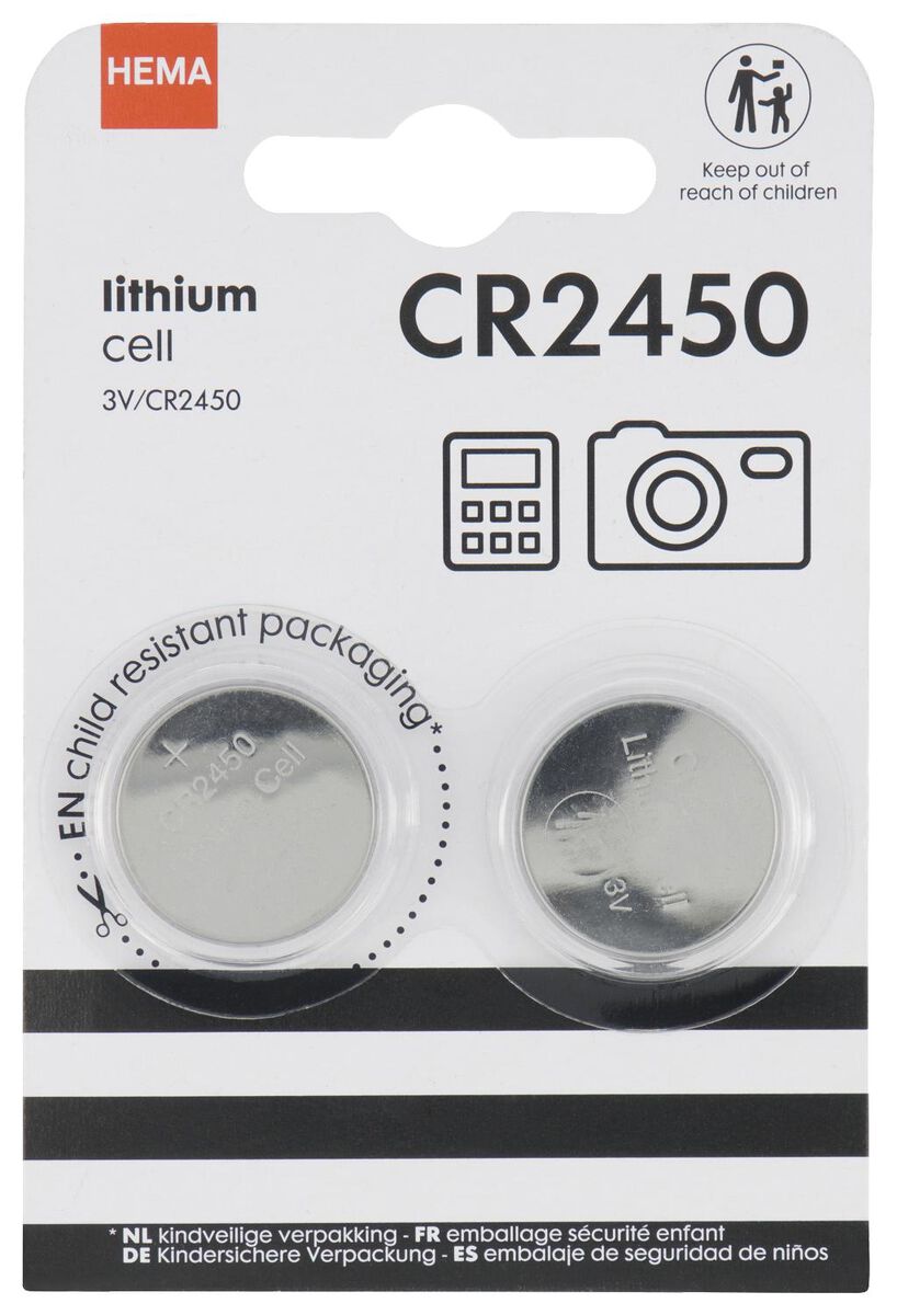 Laatste bouwer Werkgever CR2450 lithium batterijen - 2 stuks - HEMA