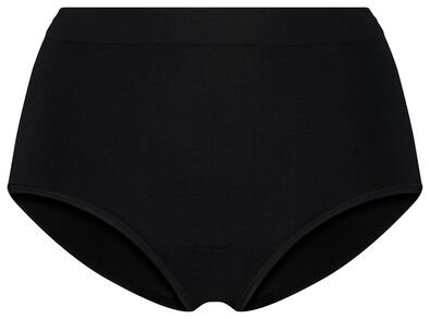 Damen-Slip, Auslaufschutz, hohe Taille, nahtlos schwarz S - 19648721 - HEMA