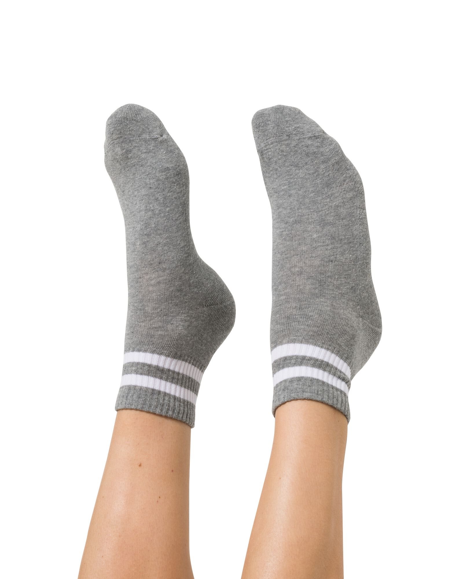 2 paires de chaussettes de sport femme blanc - HEMA