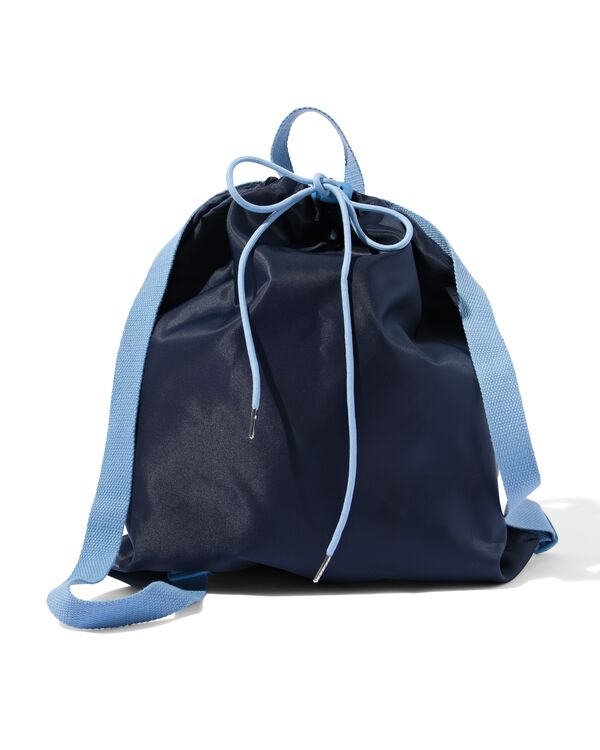 sac de gymnastique avec cordon bleu foncé - 14590721 - HEMA