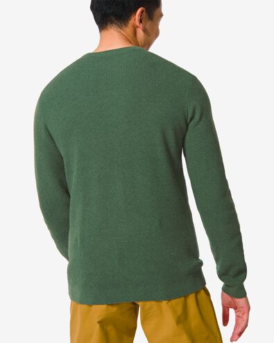 heren trui gebreid groen XL - 2109123 - HEMA