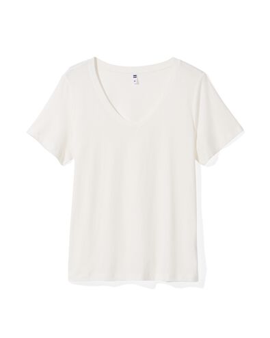 t-shirt femme danila avec bambou blanc S - 36331381 - HEMA