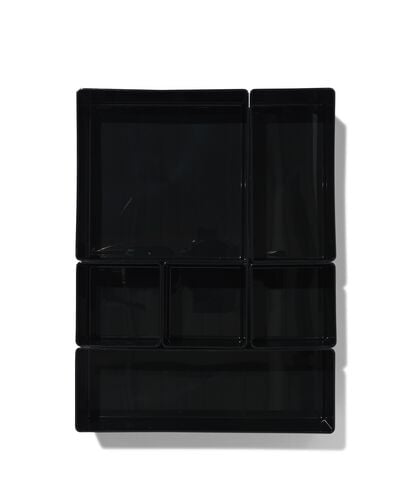 Schubladen-Organizer, 30 x 22.5 x 5.5 cm, sechsteilig, schwarz - 80370009 - HEMA