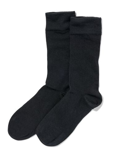 2 paires de chaussettes homme vec coton bio noir 47/48 - 4120083 - HEMA