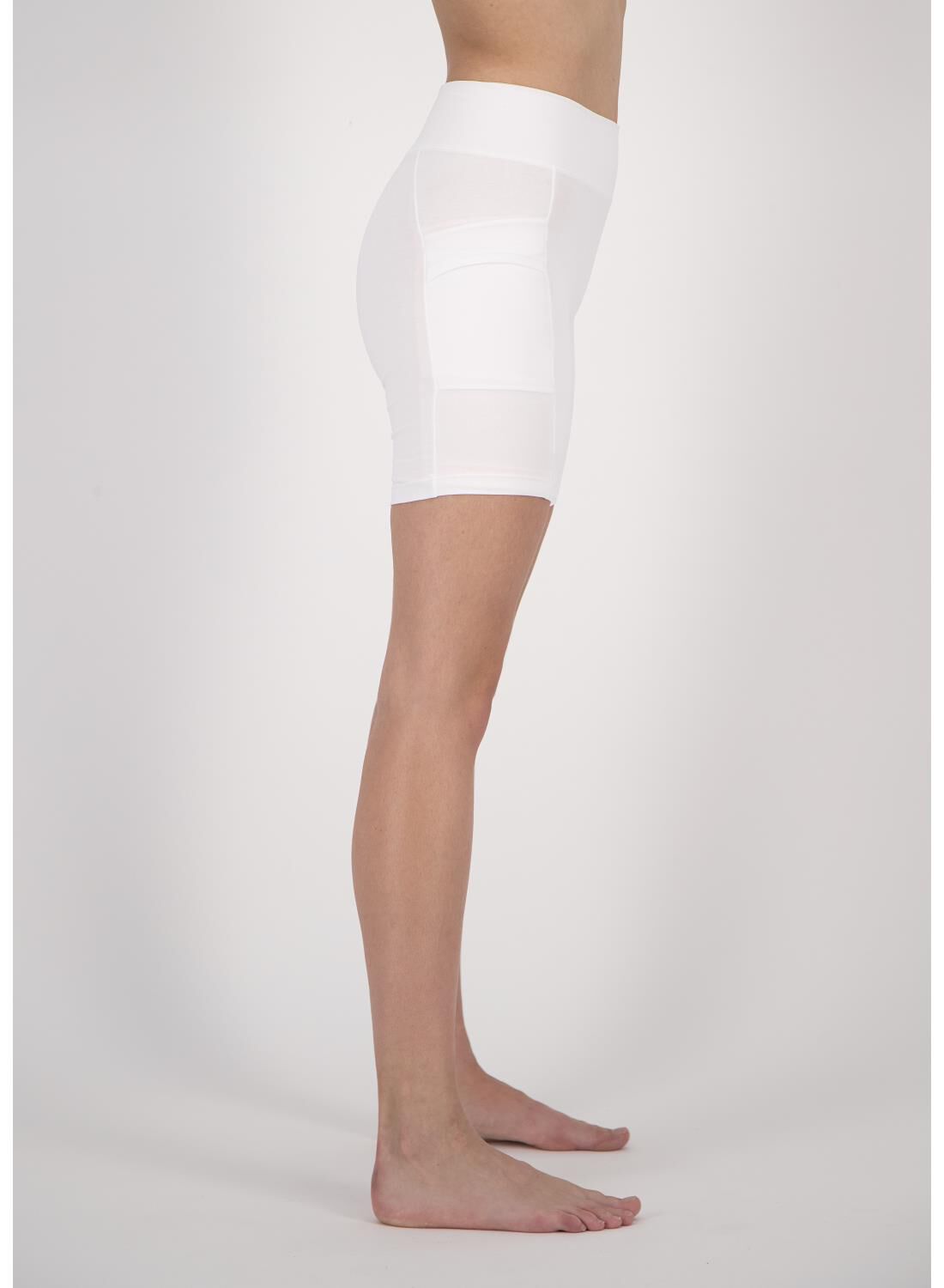 white cotton bike shorts womens