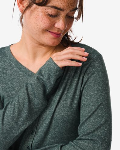 chemise de nuit femme avec viscose vert M - 23460175 - HEMA