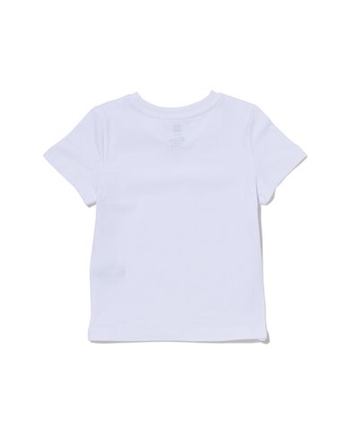 2er-Pack Kinder-T-Shirts, Biobaumwolle weiß 122/128 - 30729143 - HEMA