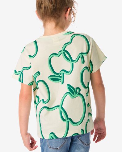t-shirt enfant pommes blanc cassé 122/128 - 30874654 - HEMA