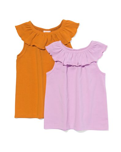 2er-Pack Baby-Shirts, Rüschen violett 62 - 33048651 - HEMA