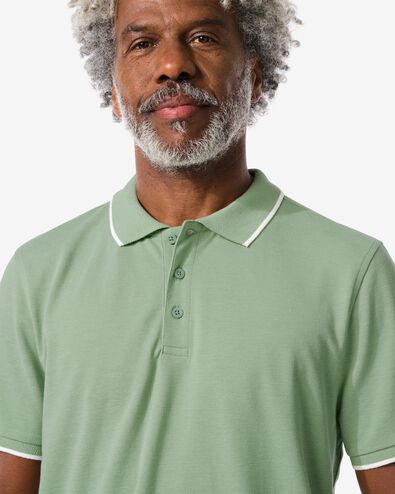 Herren-Poloshirt, Piqué grün M - 2118161 - HEMA