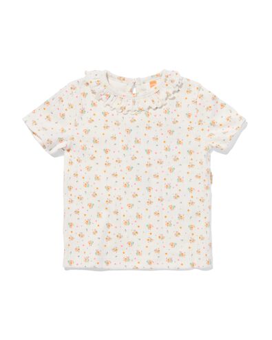 Newborn-T-Shirt, Blumen eierschalenfarben eierschalenfarben - 33499710OFFWHITE - HEMA