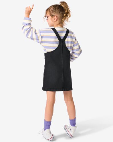 kinder salopette-jurk denim zwart 122/128 - 30862163 - HEMA