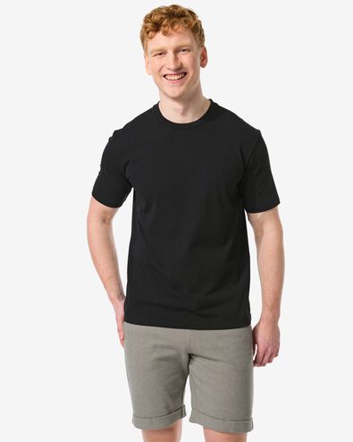 Herren-T-Shirt, Relaxed Fit dunkelgrau XL - 2115437 - HEMA