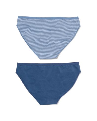 2 slips femme coton stretch bleu S - 19620925 - HEMA