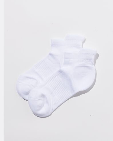 2 paires de chaussettes de sport femme blanc - HEMA