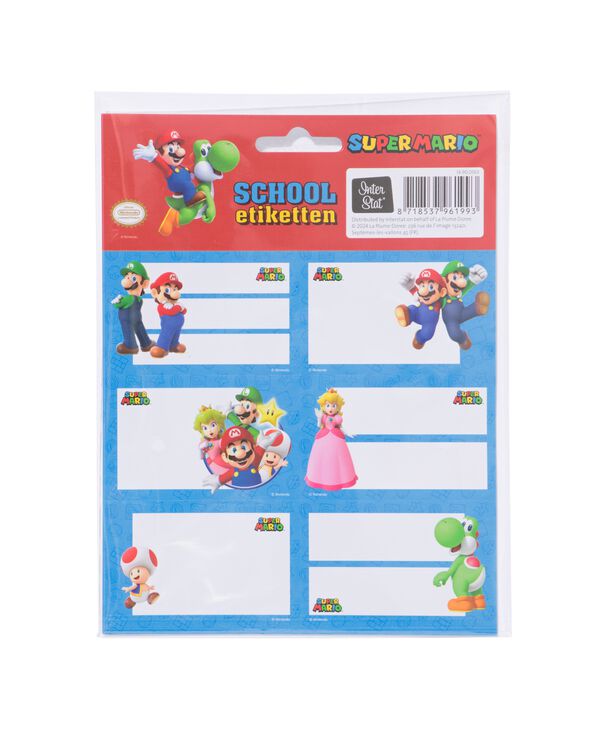 etiketten 5x8 Super Mario  - 18 stuks - 14900563 - HEMA