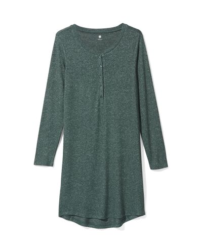 chemise de nuit femme avec viscose vert M - 23460175 - HEMA