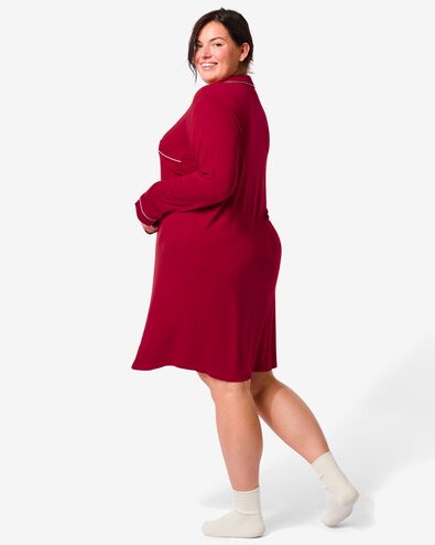 Damen-Nachthemd, Viskose rot M - 23460152 - HEMA
