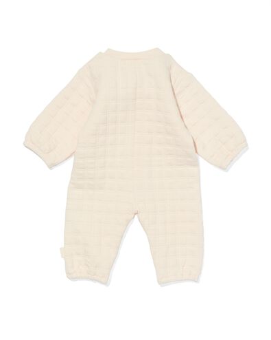 newborn jumpsuit ongebleekt ecru 62 - 33469413 - HEMA