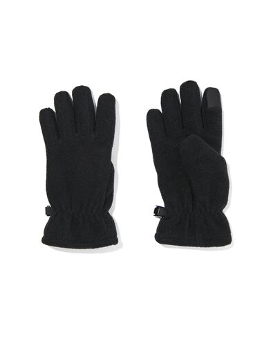 kinderhandschoenen met touchscreen zwart 122/128 - 16720232 - HEMA