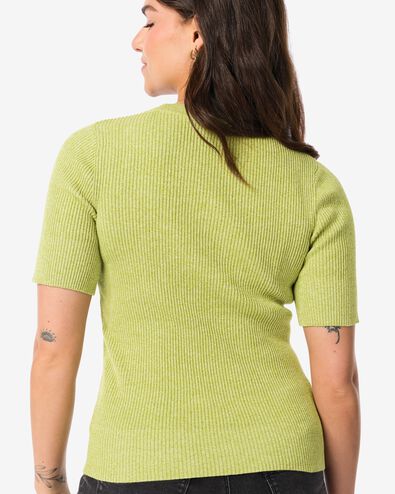 pull côtelé pour femmes vert S - 36270861 - HEMA