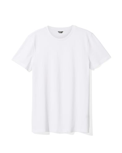 Herren-T-Shirt, Piqué weiß L - 2115926 - HEMA