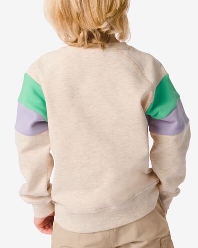 Kinder-Sweatshirt, Colourblocking beige 86/92 - 30777523 - HEMA