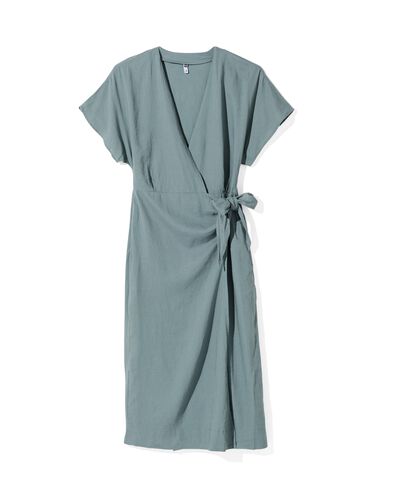 robe portefeuille femme Raiza avec lin vert XL - 36229274 - HEMA