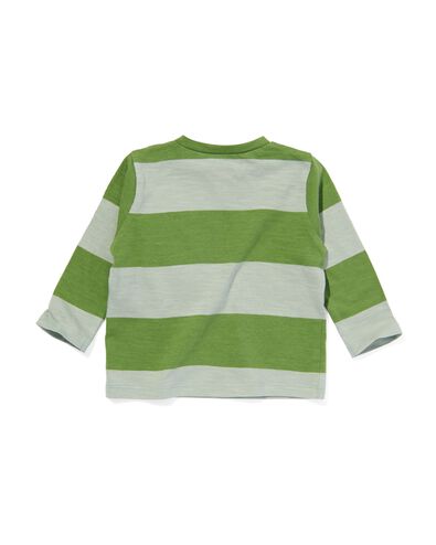 baby t-shirt met strepen groen 62 - 33179141 - HEMA
