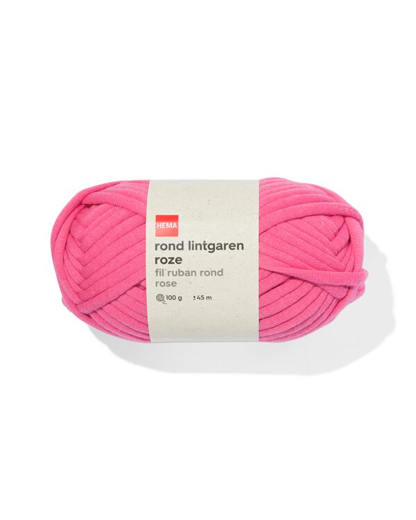 rundes Bändchengarn, rosa, 100 g, 45 m - 60760082 - HEMA