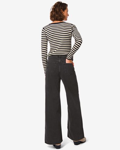 Damen-Jeans, weites Bein schwarz schwarz - 36297260BLACK - HEMA
