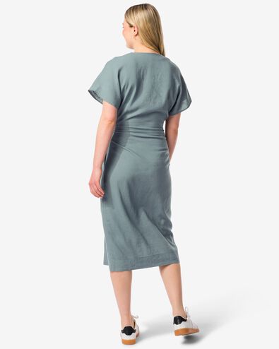 robe portefeuille femme Raiza avec lin vert vert - 36229270GREEN - HEMA