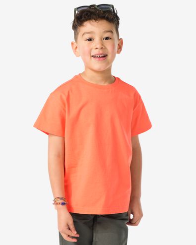 t-shirt enfant orange 122/128 - 30791581 - HEMA