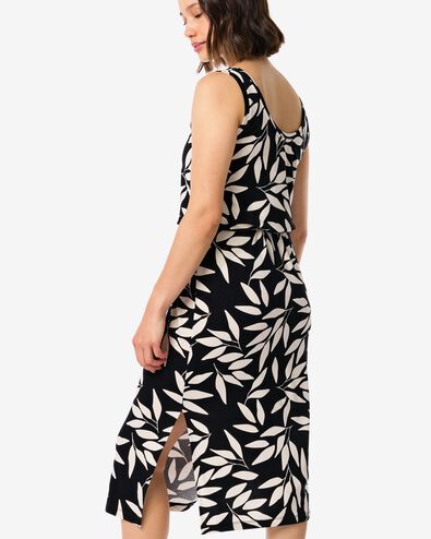 Damen-Kleid Hope, ärmellos, Blätter schwarz XL - 36267854 - HEMA